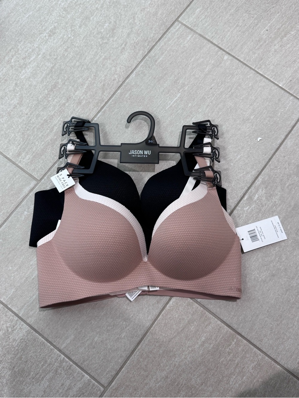 🖤🆕Jason Wu Intimates 3 Pack Seamless Wire Free Bras Set, 34C🖤
